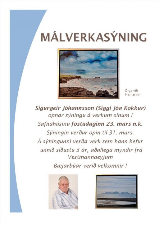 Viðburðir í Einarsstofu um komandi helgi