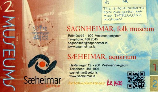 Safnalykill 2014: Sagnheimar + Sæheimar 1.500 kr