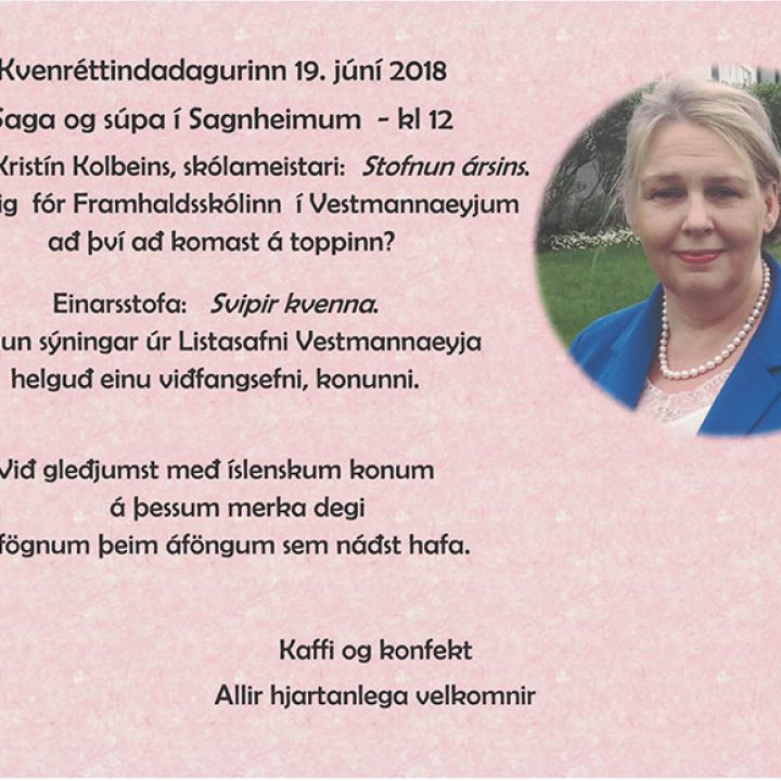 Kvenréttindadagurinn – 19. júní 2018