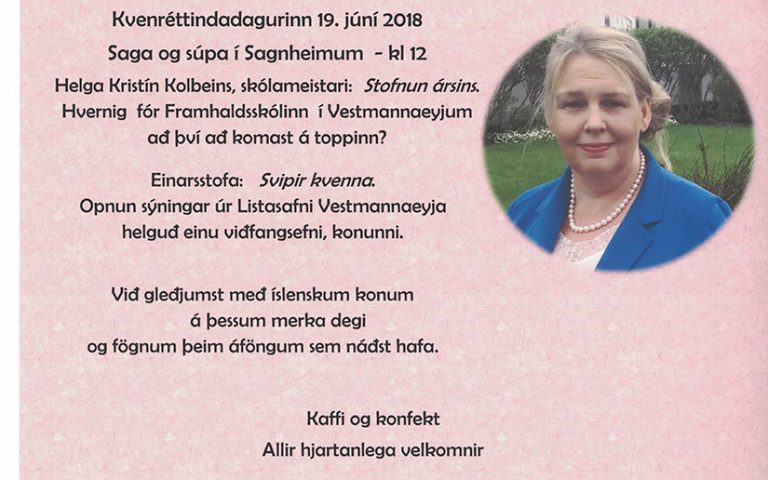 Kvenréttindadagurinn – 19. júní 2018