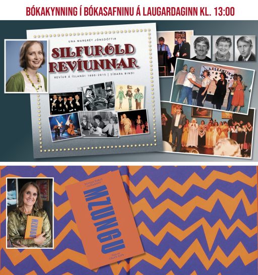 Bókakynning í Bókasafninu á laugardaginn kl. 13:00. Revían í Vestmannaeyjum og Mzungu frá Afríku.